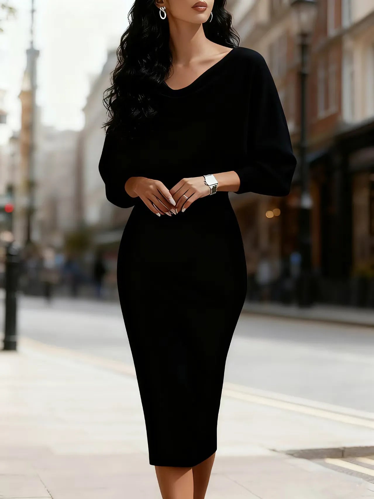 Elegance Midi Office Dress